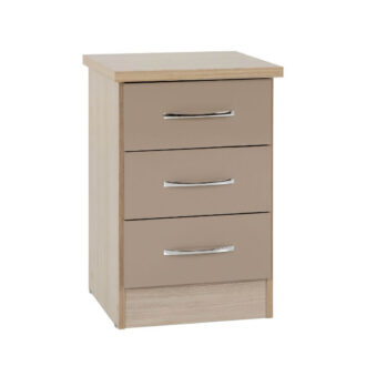 Nevada 3 Drawer Bedside Locker