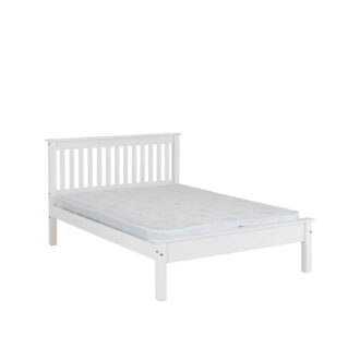 Monaco low foot end kinsize bed - white