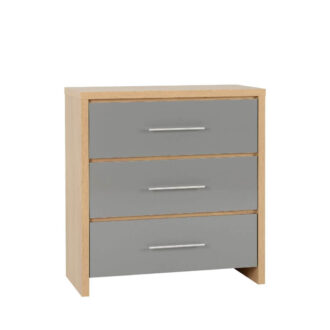 sEVILLE 3 DRAWER CHEST grey