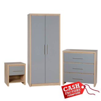 seville bedroom trio grey