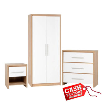 seville bedroom trio white