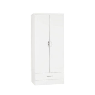 nevada white 2 door wardrobe