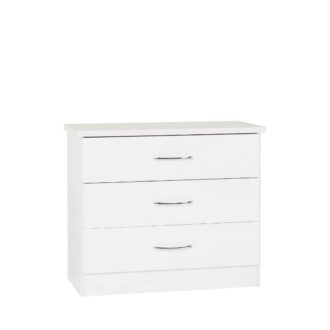 nevada white 3 drawer chest