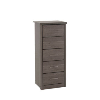 Lisbon dark 5 drawer chest