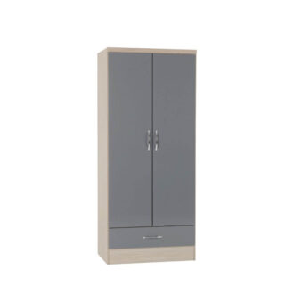 nevada grey 2 door wardrobe