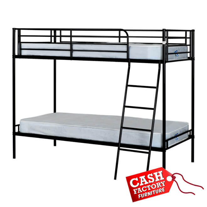 Brandon Black 3ft Bunk Bed – Cash Factory Furniture