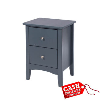 Como Blue 2 Drawer Bedside Locker