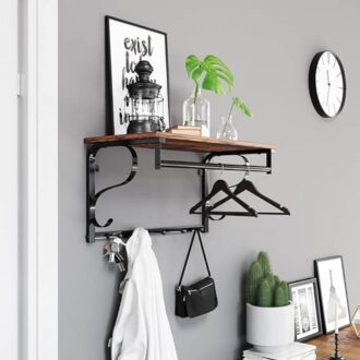 Song Mounted Coat Rack With Shelf