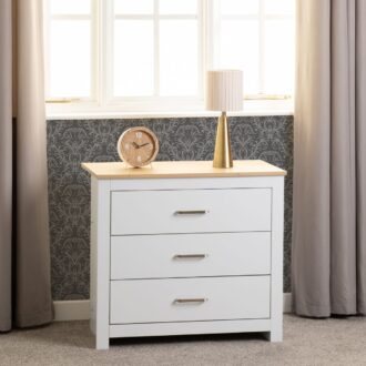 Portland 3 Drawer Chest - White Oak Effect